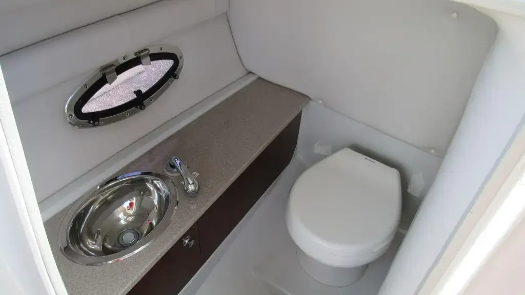 Crownline E4 XS 250hp Rental Boat Toilet - Amy's Boat Rental Cape Coral Florida